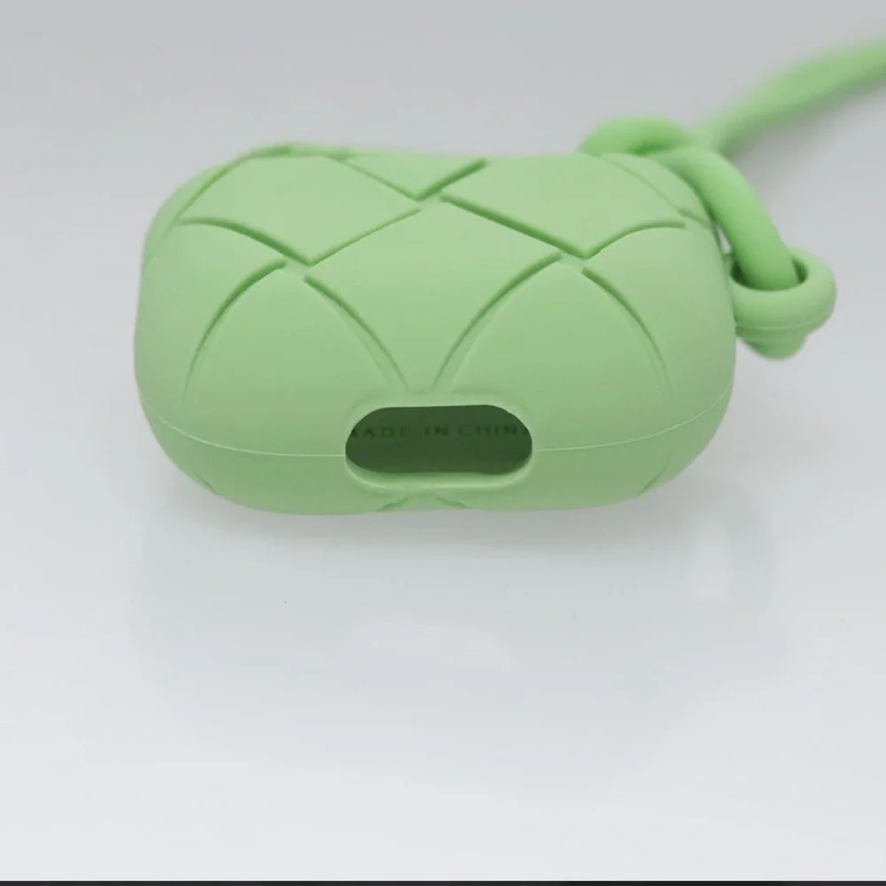 BOTTEGA VENETA Airpods case Shoulder Bag rubber Green NWOT - Picture 8 of 15